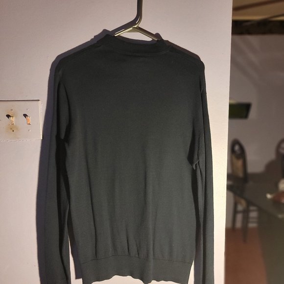 Brave Soul Adult Long Sleeve Polo Navy Blue S - Picture 3 of 3